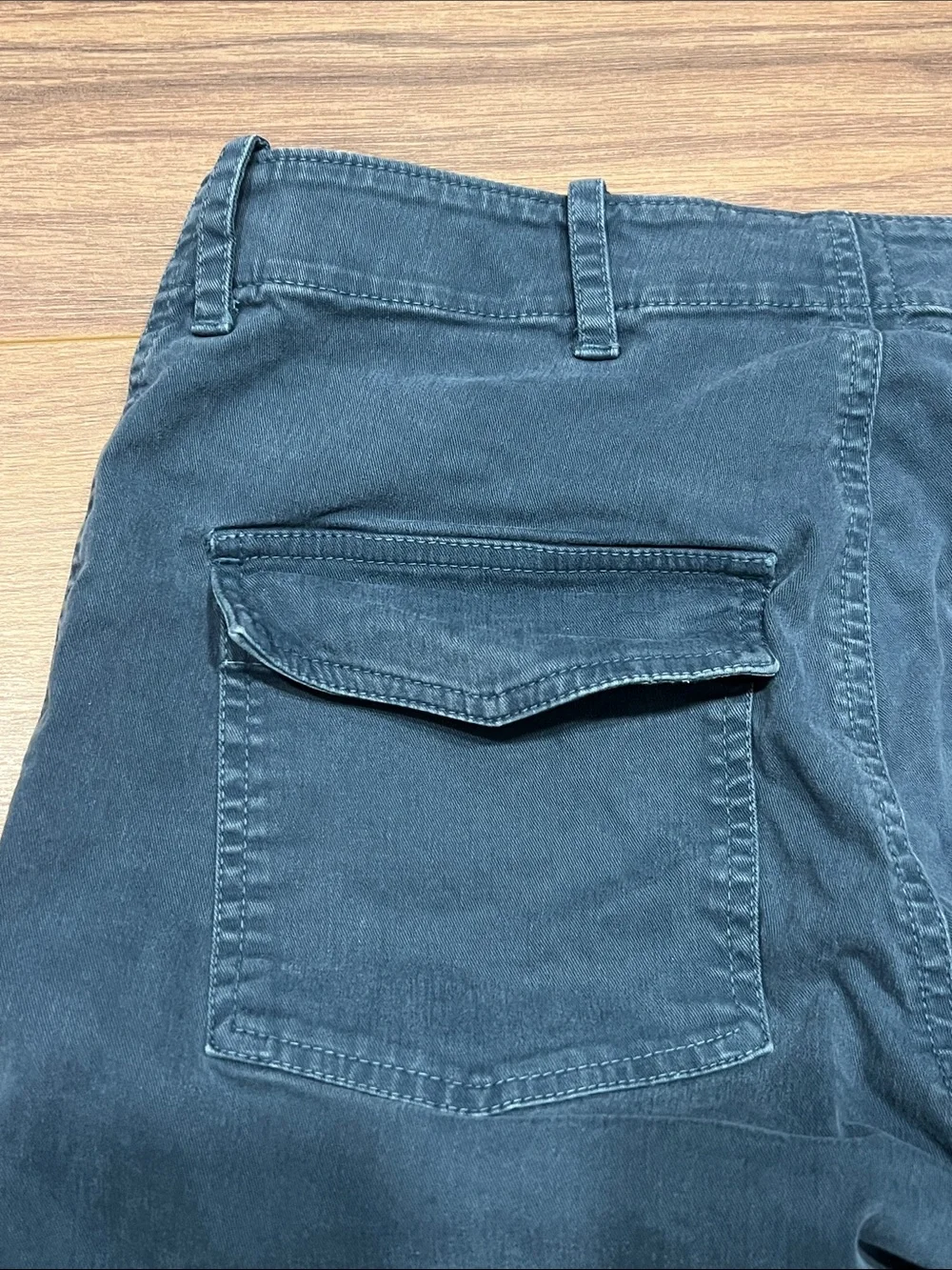 Nili Lotan Jogger Cropped Military Pants in Washed Blue Size 4